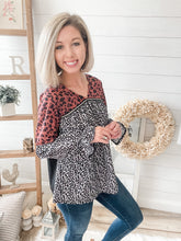 Load image into Gallery viewer, Multi Leopard Print Top With Rope Accent