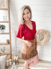 Load image into Gallery viewer, Brown Tassel Mini Skirt