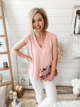 Load image into Gallery viewer, Crochet Laced Flare-Out Sleeve Lightweight Top