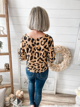 Load image into Gallery viewer, Leopard Print Tiered Long Sleeve Top