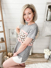 Load image into Gallery viewer, Accent Leopard Short Sleeve Top