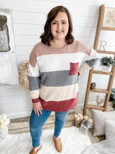 Load image into Gallery viewer, Color Block Pocketed Sweater