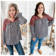 Load image into Gallery viewer, Multi Leopard Print Top With Rope Accent
