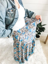 Load image into Gallery viewer, Floral Print Ruffle Maxi Skirt