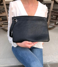 Load image into Gallery viewer, Oversized Everyday Wristlet Clutch - Black