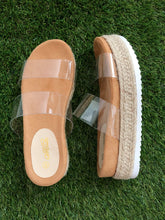 Load image into Gallery viewer, Clear Double Strap Platform Sandal