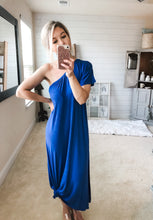 Load image into Gallery viewer, One Sided Shoulder Maxi Dress With Side Slit