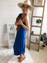 Load image into Gallery viewer, One Sided Shoulder Maxi Dress With Side Slit