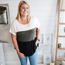 Load image into Gallery viewer, Color Block Babydoll Top