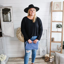 Load image into Gallery viewer, Black Long Sleeve Cut Out Back Top