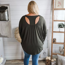 Load image into Gallery viewer, Olive Long Sleeve Cut Out Back Top