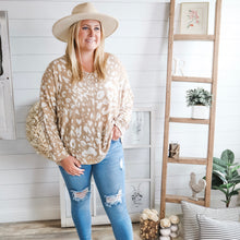 Load image into Gallery viewer, Taupe Leopard Print Sweater Top