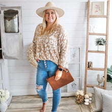 Load image into Gallery viewer, Taupe Leopard Print Sweater Top