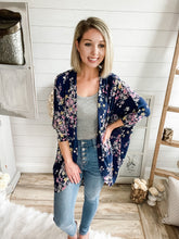 Load image into Gallery viewer, Floral Kimono Cardigan