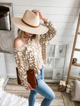 Load image into Gallery viewer, Taupe Leopard Print Sweater