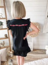 Load image into Gallery viewer, Boho Print PomPom Dress