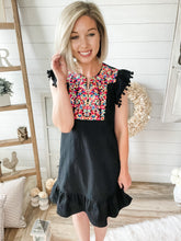 Load image into Gallery viewer, Boho Print PomPom Dress
