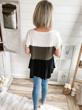 Load image into Gallery viewer, Color Block Babydoll Top