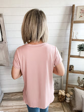 Load image into Gallery viewer, V Neck Short Sleeve Middle Seam Shirt