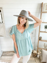 Load image into Gallery viewer, Round Neck Front Tassel Tie Top