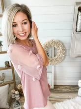 Load image into Gallery viewer, Lavender Kimono Large Swiss Dot Sleeves Top