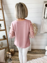 Load image into Gallery viewer, Lavender Kimono Large Swiss Dot Sleeves Top