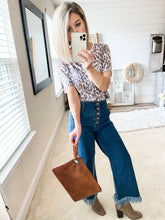 Load image into Gallery viewer, Faded Leopard Raw NO HEM T-Shirt