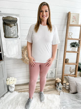 Load image into Gallery viewer, Dusty Rose Athletic High Waisted Leggings