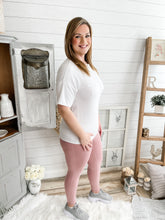 Load image into Gallery viewer, Dusty Rose Athletic High Waisted Leggings