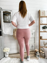 Load image into Gallery viewer, Dusty Rose Athletic High Waisted Leggings