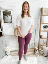 Load image into Gallery viewer, Eggplant Athletic High Waisted Leggings