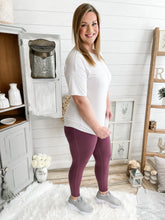 Load image into Gallery viewer, Eggplant Athletic High Waisted Leggings