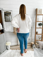 Load image into Gallery viewer, Ivory Fringed Sleeve Buttoned Knit Cardigan