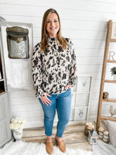 Load image into Gallery viewer, Neutral Cow Print Top