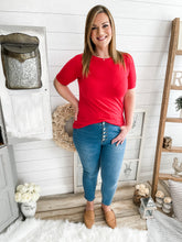 Load image into Gallery viewer, Red Short Sleeve Top