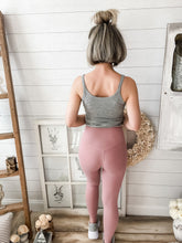 Load image into Gallery viewer, Dusty Rose Athletic High Waisted Leggings