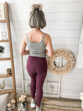 Load image into Gallery viewer, Eggplant Athletic High Waisted Leggings
