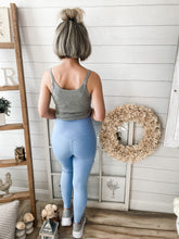 Load image into Gallery viewer, Spring Blue Athletic High Waisted Leggings