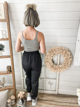 Load image into Gallery viewer, Ash Grey Tricot Track Joggers With Neon Yellow Side Stripes