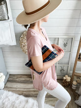 Load image into Gallery viewer, Plaid Double Zipper Clutch - NO Wristlet Attached