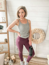 Load image into Gallery viewer, Eggplant Athletic High Waisted Leggings