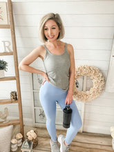 Load image into Gallery viewer, Spring Blue Athletic High Waisted Leggings