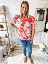 Load image into Gallery viewer, Floral Print Puff Sleeve Top