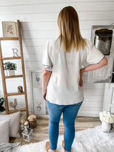 Load image into Gallery viewer, Floral Front Tie Wide Sleeve Babydoll Top