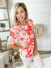 Load image into Gallery viewer, Floral Print Puff Sleeve Top