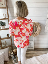 Load image into Gallery viewer, Floral Print Puff Sleeve Top