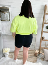 Load image into Gallery viewer, Black High Waisted Cotton Biker Shorts