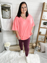 Load image into Gallery viewer, Eggplant Cotton Motto Leggings