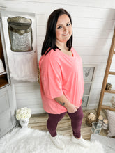 Load image into Gallery viewer, Eggplant Cotton Motto Leggings