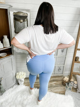 Load image into Gallery viewer, Spring Blue Athletic High Waisted Leggings